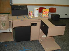 Image of a grocery retail checkstand.